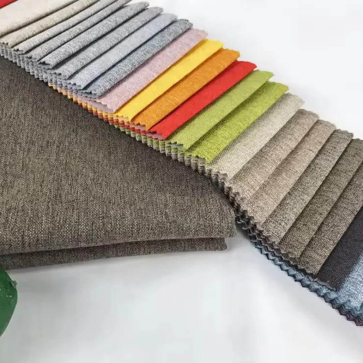 Yarn-dyed imitation linen upholstery fabric for sofa Yarn-dyed imitation linen upholstery fabric for sofa